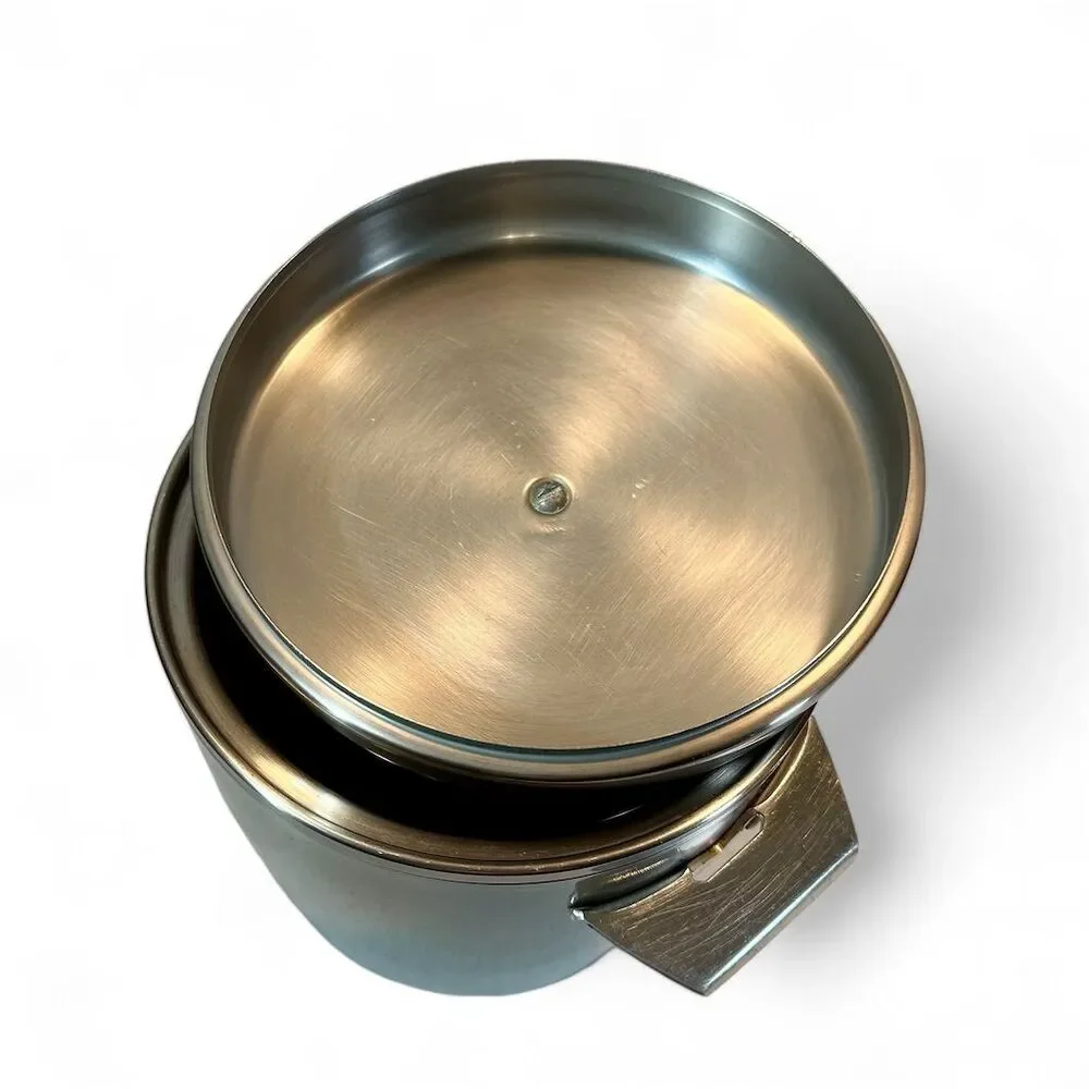1950's West Bend Ice Butler Stainless Steel Insulated Ice Bucket 4qts